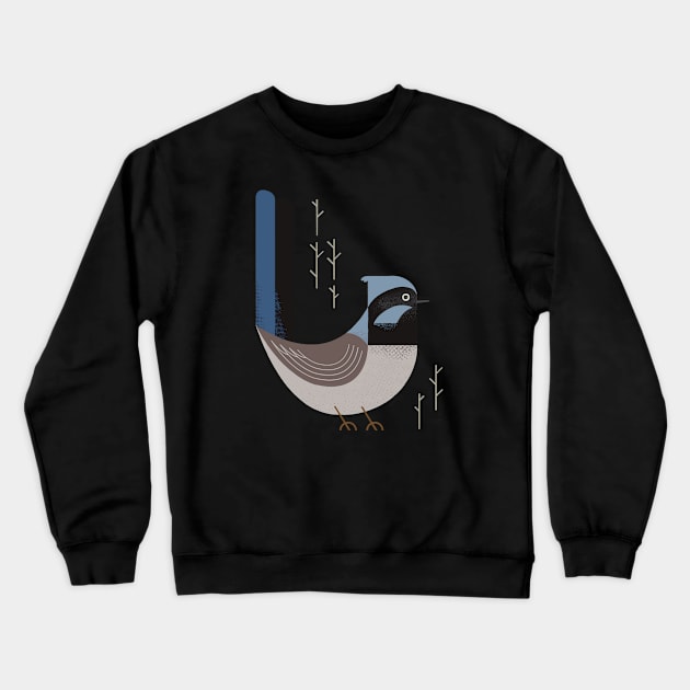 Superb Fairywren, Bird of Australia Crewneck Sweatshirt by theprintedsparrow